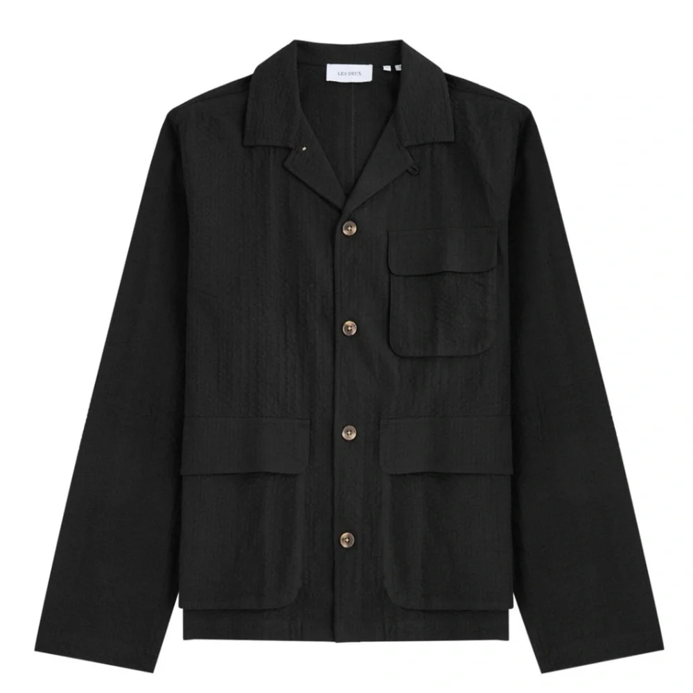 Les Deux Osmund Seersucker Overshirt NWT Size Large